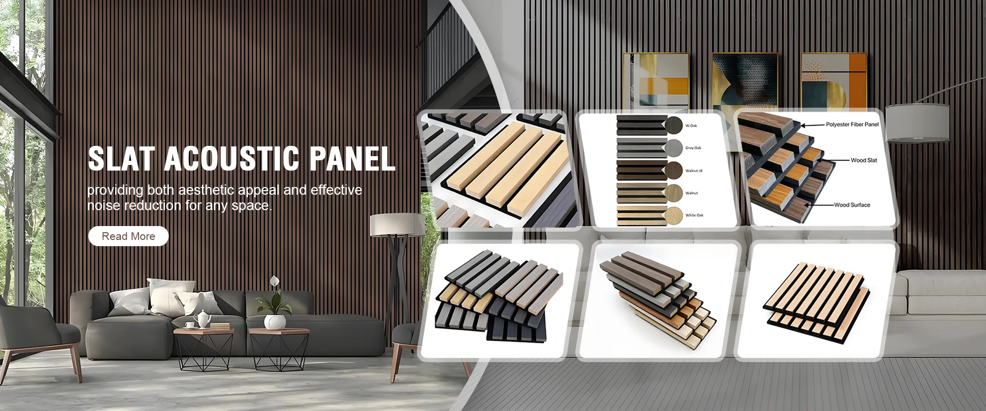 Painel acústico de slat
