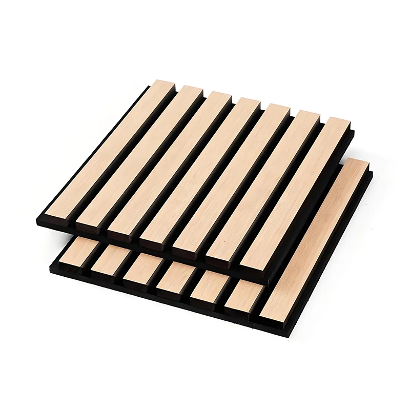 Painel de madeira de ripeira acústica